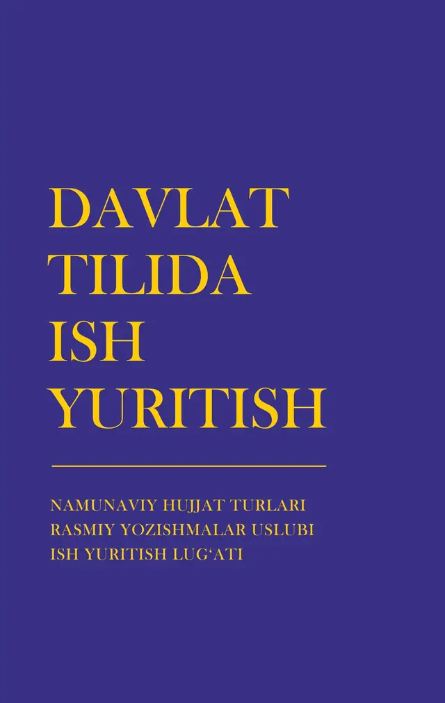 Davlat tilida ish yuritish